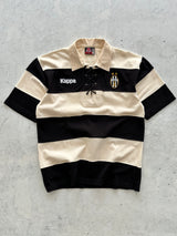 1997 Kappa Juventus laced Stripe Polo Shirt (L)