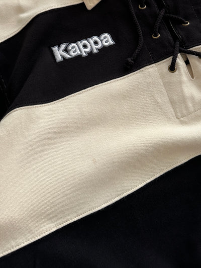 1997 Kappa Juventus laced Stripe Polo Shirt (L)