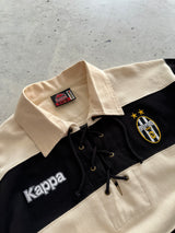 1997 Kappa Juventus laced Stripe Polo Shirt (L)