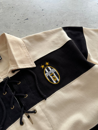 1997 Kappa Juventus laced Stripe Polo Shirt (L)