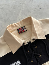 1997 Kappa Juventus laced Stripe Polo Shirt (L)