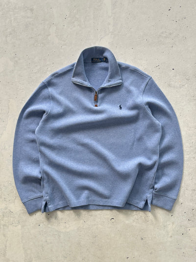 Ralph Lauren Ribbed 1/4 Zip Pullover Jumper (L)
