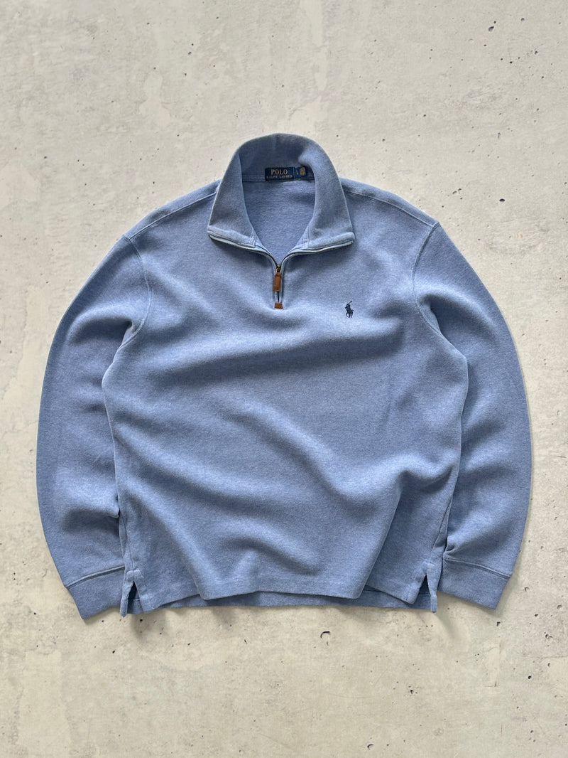 Ralph Lauren Ribbed 1/4 Zip Pullover Jumper (L)