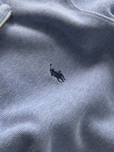Ralph Lauren Ribbed 1/4 Zip Pullover Jumper (L)