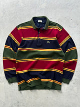 80's Chemise Lacoste Stripe Long Sleeve Polo Shirt (L)