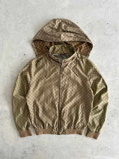 SS/11 Gucci GG Monogram Nylon Hooded Jacket (S)