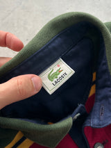 80's Chemise Lacoste Stripe Long Sleeve Polo Shirt (L)