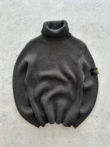 00's Stone Island Chunky Wool Knit Turtle Neck Jumper (S/M)