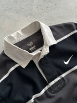 Nike Embroidered Swoosh heavyweight Stripe Rugby Shirt (M)