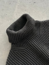 00's Stone Island Chunky Wool Knit Turtle Neck Jumper (S/M)