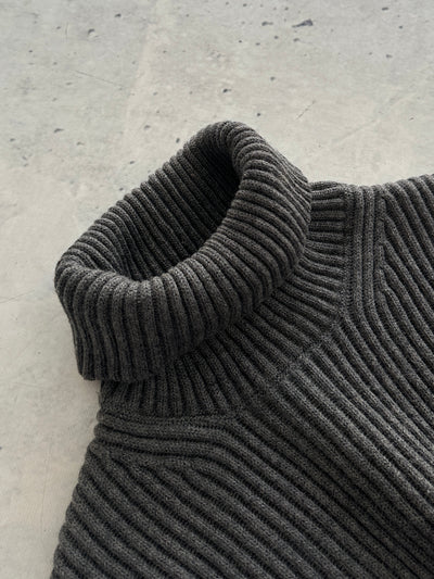 00's Stone Island Chunky Wool Knit Turtle Neck Jumper (S/M)