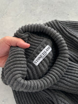 00's Stone Island Chunky Wool Knit Turtle Neck Jumper (S/M)