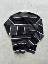 Nike Embroidered Swoosh heavyweight Stripe Rugby Shirt (M)