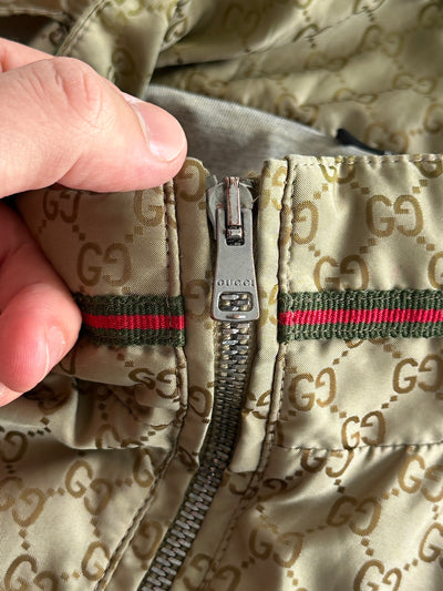 SS/11 Gucci GG Monogram Nylon Hooded Jacket (S)