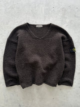 AW/96 Stone Island V Neck Chunky Knit Jumper (S/M)