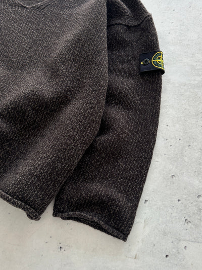 AW/96 Stone Island V Neck Chunky Knit Jumper (S/M)