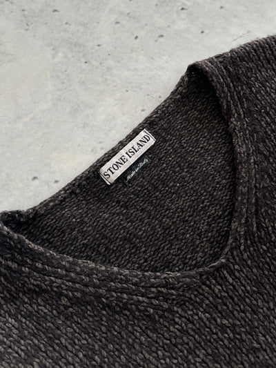 AW/96 Stone Island V Neck Chunky Knit Jumper (S/M)