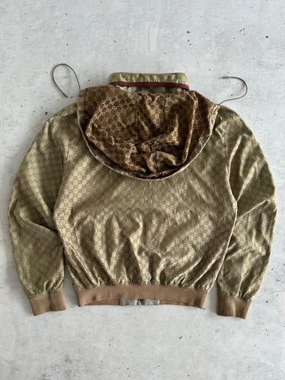 SS/11 Gucci GG Monogram Nylon Hooded Jacket (S)