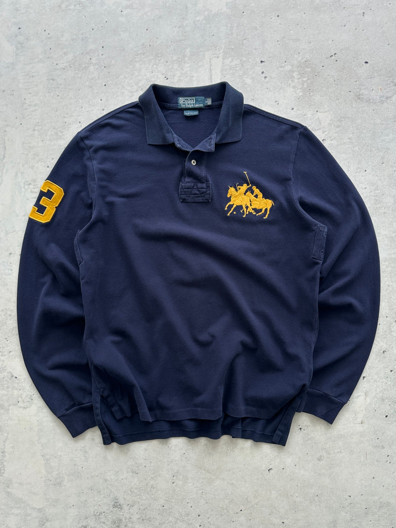 Ralph Lauren Big Logo Long Sleeve Polo Shirt (L)