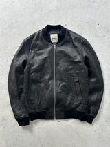 Sandro Zip Up Leather bomber Jacket (S)