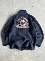 Vintage New York Yankees Embroidered Logo Zip Up Fleece Jacket (L)