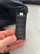 Sandro Zip Up Leather bomber Jacket (S)