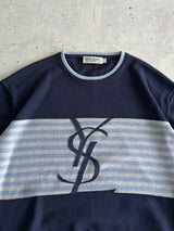 Vintage YSL Stripe Crewneck Knit Jumper (M)