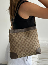 Vintage Gucci GG Canvas Shoulder Bag (One Size)