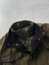 Barbour Ogston Blanket Lined Zip Up Wax Jacket (XL/XXL)
