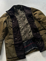 Barbour Ogston Blanket Lined Zip Up Wax Jacket (XL/XXL)