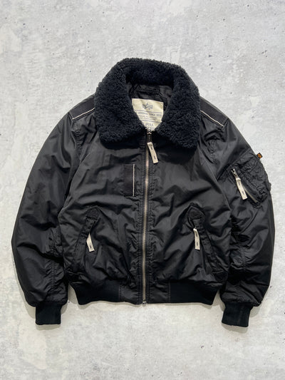 Alpha Industries Shearling Collar Zip Up Jacket (L)