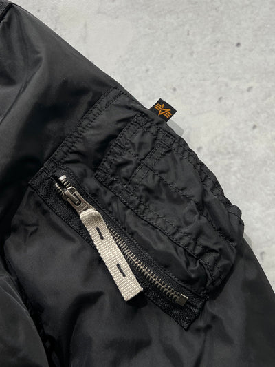 Alpha Industries Shearling Collar Zip Up Jacket (L)
