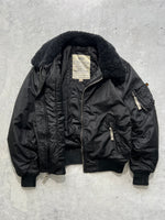 Alpha Industries Shearling Collar Zip Up Jacket (L)