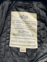 Alpha Industries Shearling Collar Zip Up Jacket (L)