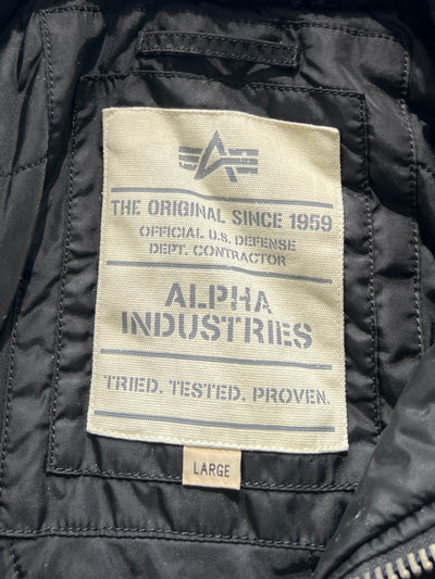 Alpha Industries Shearling Collar Zip Up Jacket (L)