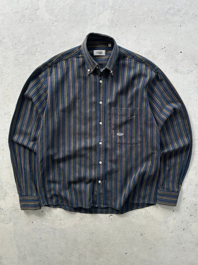 Vintage Missoni Vertical Stripe Textured Shirt (M)