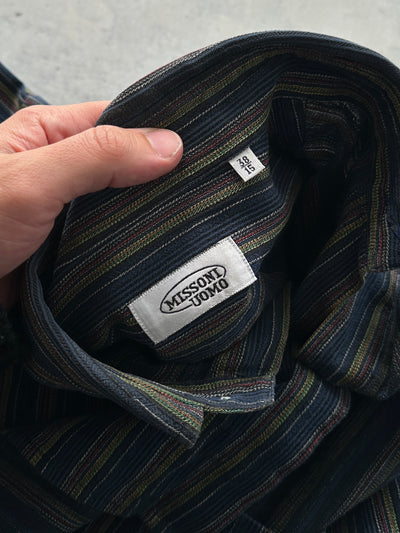 Vintage Missoni Vertical Stripe Textured Shirt (M)