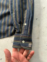 Vintage Missoni Vertical Stripe Textured Shirt (M)