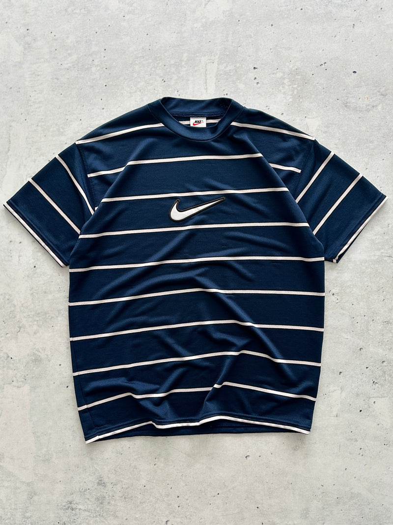 90's Nike Centre Swoosh Stripe T Shirt (XL)