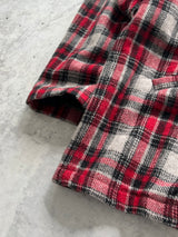 90's Stussy wool plaid zip up overshirt (L)