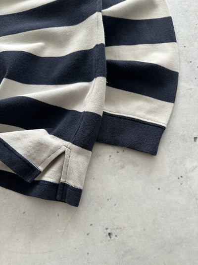 00's Lacoste Stripe Long Sleeve Polo Shirt (M)