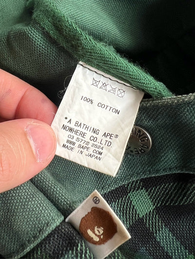 00's BAPE checkered tartan Tote Bag (One Size)