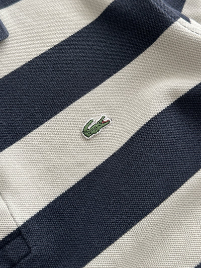 00's Lacoste Stripe Long Sleeve Polo Shirt (M)