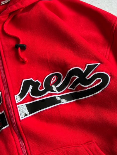 90's Avirex USA Embroidered glossy spellout Heavyweight Hoodie (M)