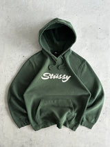 00's Stussy Chenille Appliqué embroidered Heavyweight Hoodie (L)