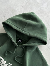 00's Stussy Chenille Appliqué embroidered Heavyweight Hoodie (L)