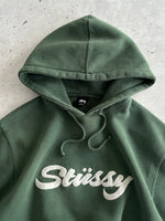 00's Stussy Chenille Appliqué embroidered Heavyweight Hoodie (L)