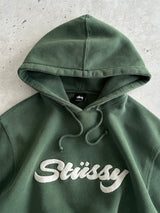 00's Stussy Chenille Appliqué embroidered Heavyweight Hoodie (L)