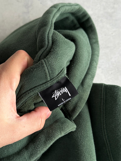 00's Stussy Chenille Appliqué embroidered Heavyweight Hoodie (L)