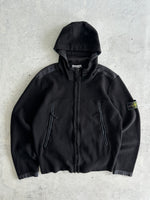 Vintage Stone Island chenille Green badge Zip Up Hoodie (XL